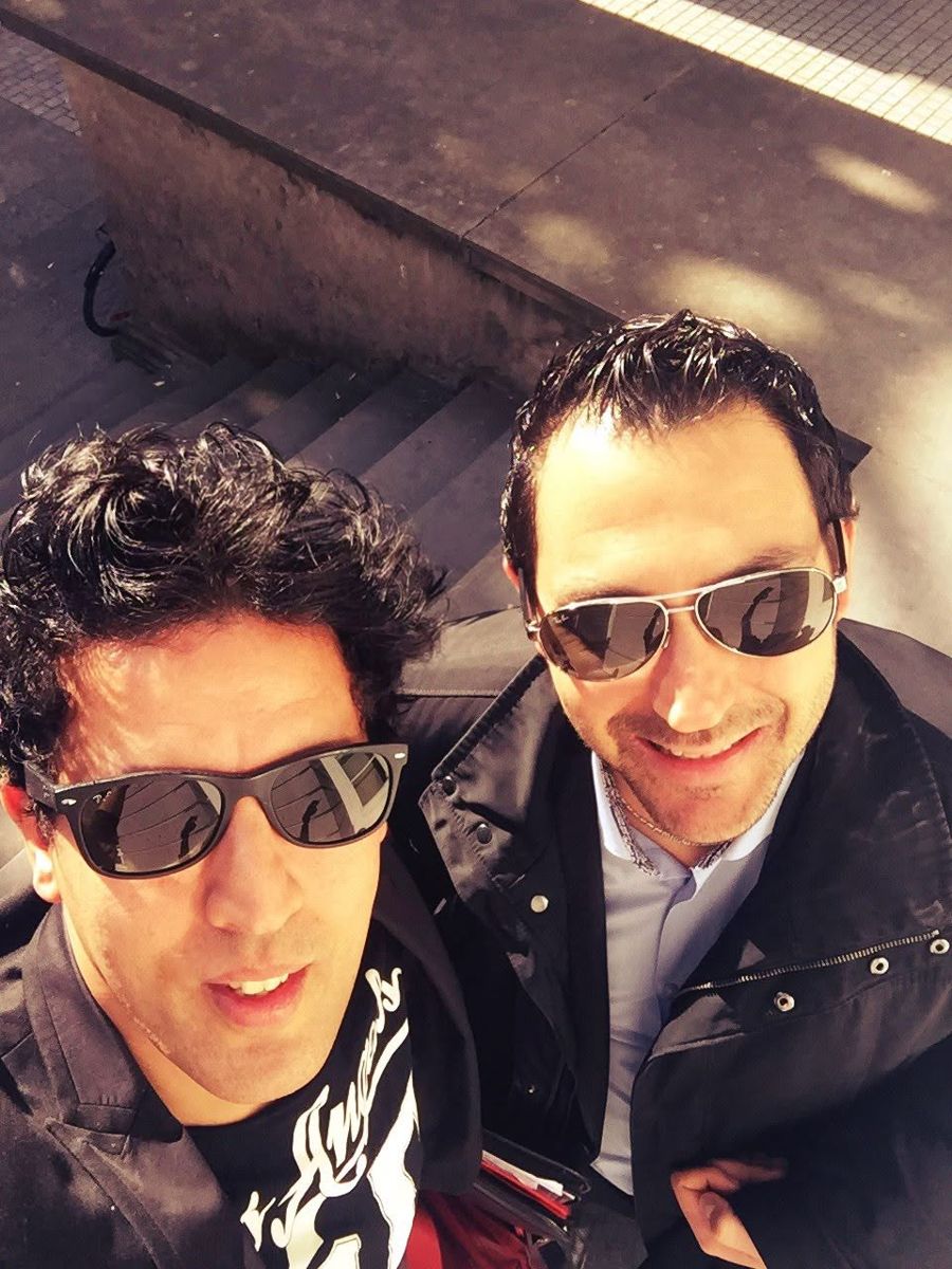 Aziz Derdouri avec un confrère